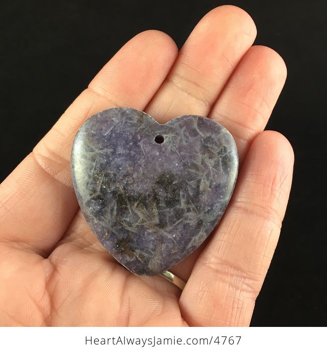 Stunning Heart Shaped Lepidolite Stone Jewelry Pendant - #PLkoZe0GgYo-1