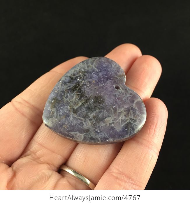 Stunning Heart Shaped Lepidolite Stone Jewelry Pendant - #PLkoZe0GgYo-4