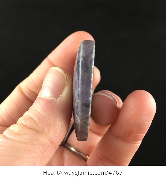 Stunning Heart Shaped Lepidolite Stone Jewelry Pendant - #PLkoZe0GgYo-5