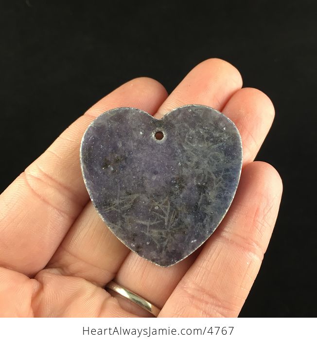 Stunning Heart Shaped Lepidolite Stone Jewelry Pendant - #PLkoZe0GgYo-6