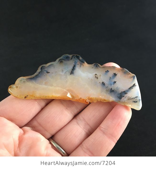 Stunning Huge Scenic Marine Chalcedony Agate Stone Jewelry Pendant - #2bqFwMY640Q-4
