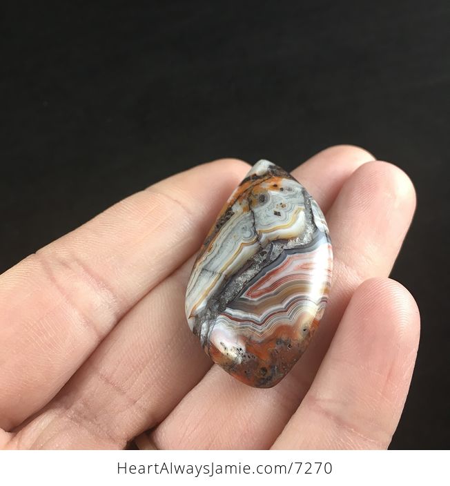 Stunning Natural Mexican Crazy Lace Agate Stone Jewelry Pendant - #uMpIxxBMNfY-2