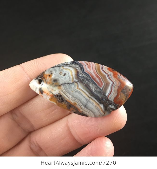 Stunning Natural Mexican Crazy Lace Agate Stone Jewelry Pendant - #uMpIxxBMNfY-4