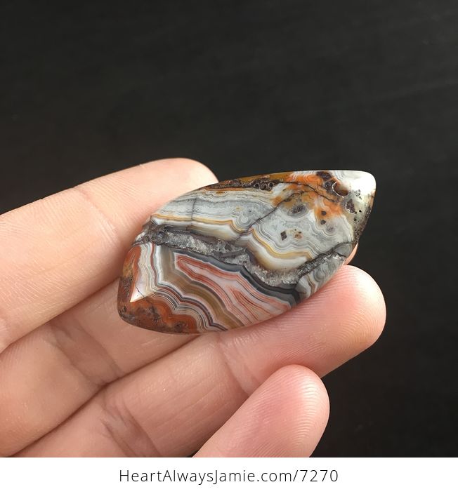Stunning Natural Mexican Crazy Lace Agate Stone Jewelry Pendant - #uMpIxxBMNfY-3