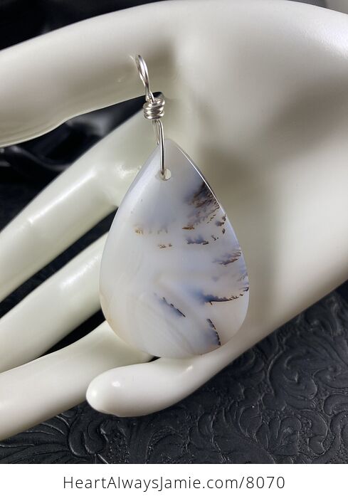 Stunning Ocean Chalcedony Agate Stone Jewelry Pendant - #WM8nfxV0NG8-7