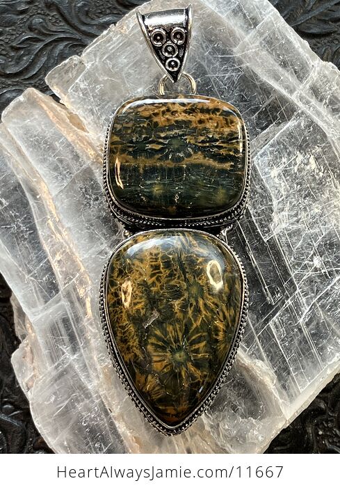 Stunning Ocean Jasper Crystal Stone Jewelry Pendant - #4rjYpGG9OoM-1