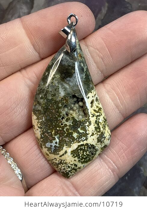 Stunning Ocean Jasper Stone Jewelry Pendant with Peek Inside - #Yej4CtYy4jQ-1