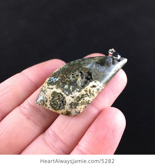 Stunning Ocean Jasper Stone Jewelry Pendant with Peek Inside - #xZyr9O2LByU-3