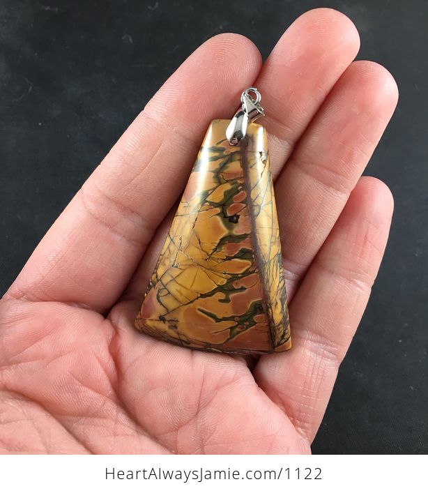 Stunning Patterned Natural Picasso Jasper Stone Pendant Necklace - #lqDuEZYcdgk-2