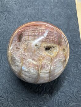 Stunning Petrified Wood Crystal Sphere #e9es3Jqw0AU