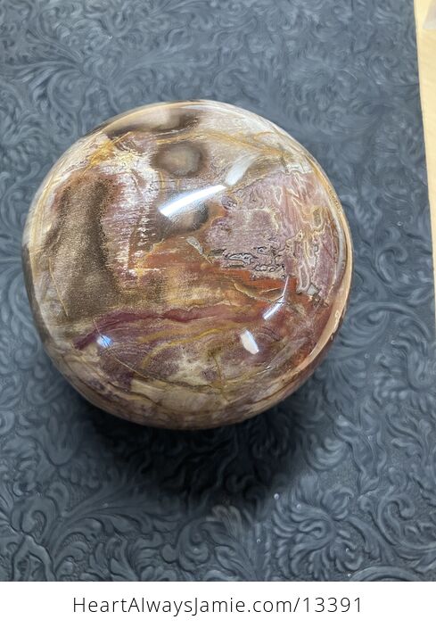 Stunning Petrified Wood Crystal Sphere - #e9es3Jqw0AU-6