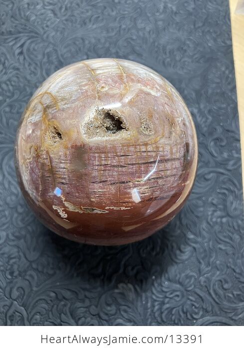 Stunning Petrified Wood Crystal Sphere - #e9es3Jqw0AU-5