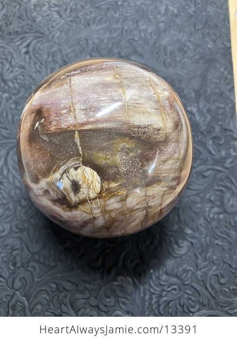 Stunning Petrified Wood Crystal Sphere - #e9es3Jqw0AU-8