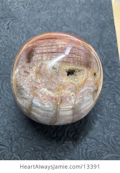 Stunning Petrified Wood Crystal Sphere - #e9es3Jqw0AU-1