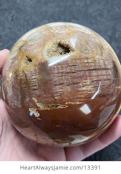 Stunning Petrified Wood Crystal Sphere - #e9es3Jqw0AU-3