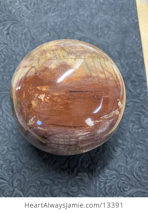 Stunning Petrified Wood Crystal Sphere - #e9es3Jqw0AU-9