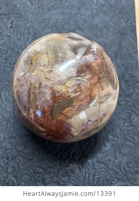 Stunning Petrified Wood Crystal Sphere - #e9es3Jqw0AU-4