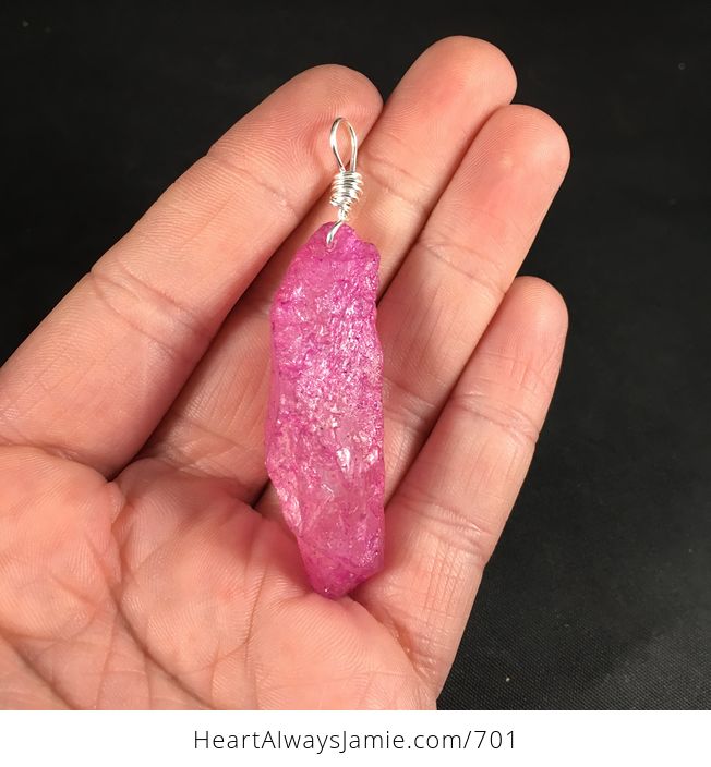 Stunning Pink Stone Pendant - #D31SwJTqkvg-1