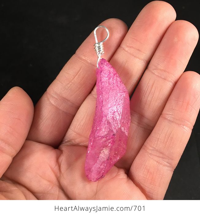 Stunning Pink Stone Pendant Necklace - #D31SwJTqkvg-4