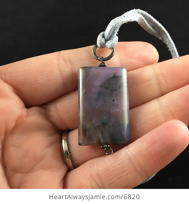 Stunning Purple Jasper Stone Jewelry Pendant Necklace - #BYEyD3nZdyA-5