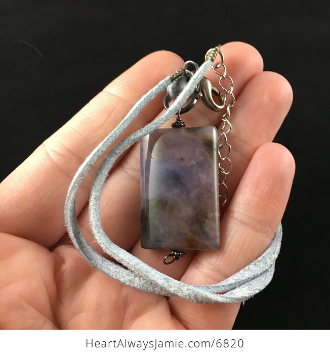 Stunning Purple Jasper Stone Jewelry Pendant Necklace - #BYEyD3nZdyA-1