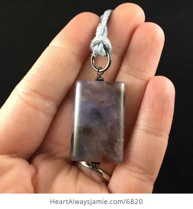 Stunning Purple Jasper Stone Jewelry Pendant Necklace - #BYEyD3nZdyA-2
