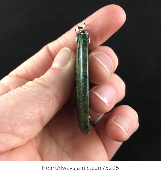 Stunning Serpentine Stone Jewelry Pendant - #TzYnIzcOAgw-5