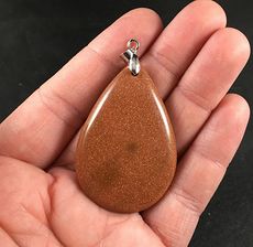 Stunning Sparkly Goldstone Pendant #VY0yKLt5C7A