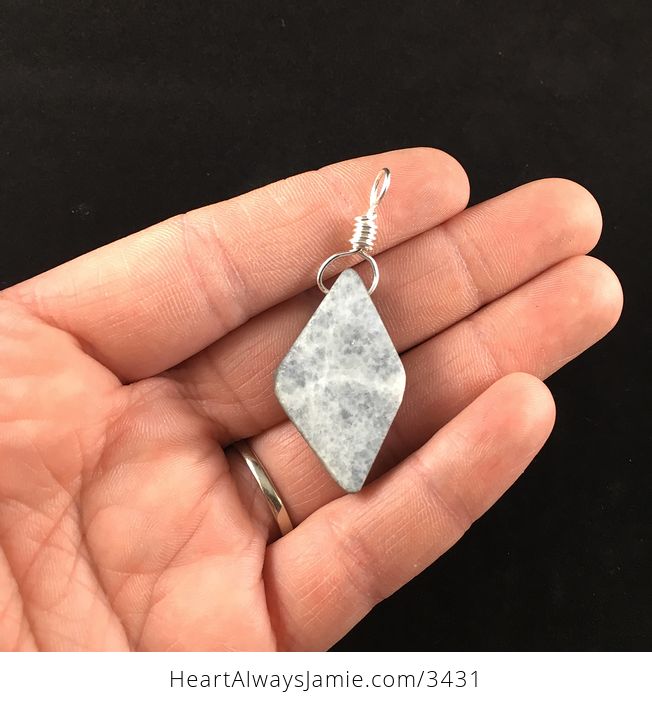 Stunning Sparkly Gray Silver Druzy Stone Pendant Necklace - #cSI4S2knQqc-8