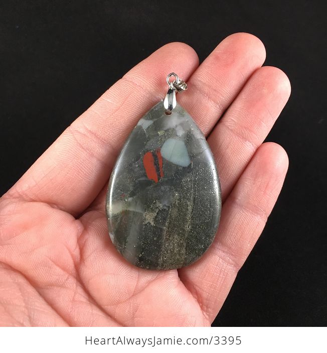 Stunning Sparkly Natural African Bloodstone Heliotrope Jewelry Pendant Necklace - #iDCv7fXcAA8-2