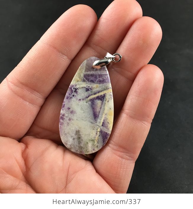 Stunning Unique Purple Natural Amethyst Stone Pendant Necklace - #BnWS7bfmXLw-2