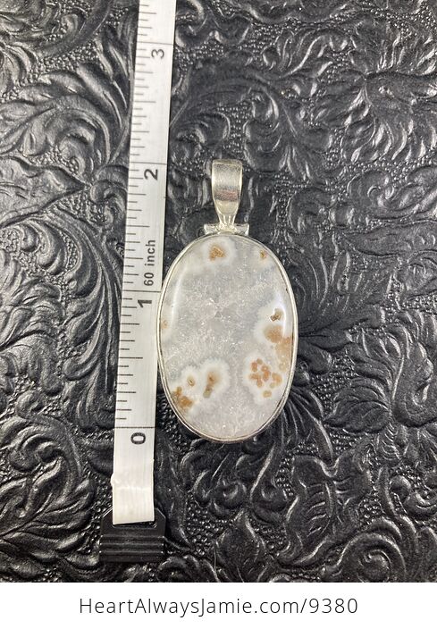 Stunning White Druzy Ocean Jasper Crystal Stone Jewelry Pendant - #Bbxlme6l6zg-3