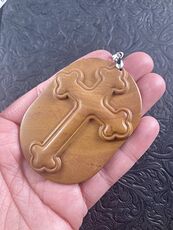 Succor Creek Picture Jasper Cross Stone Jewelry Pendant Mini Art Ornament #tH4QHBV2JwY