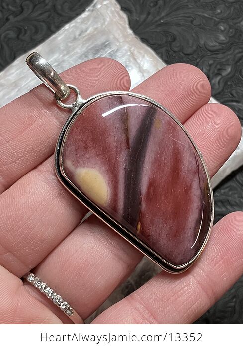 Sunset Mookaite Moukaite Jasper Pendant Crystal Stone Jewelry - #q1m0WgZF9io-2