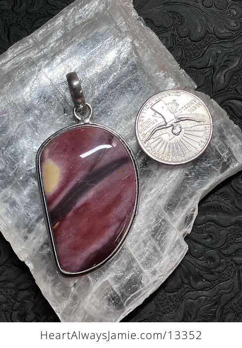 Sunset Mookaite Moukaite Jasper Pendant Crystal Stone Jewelry - #q1m0WgZF9io-4