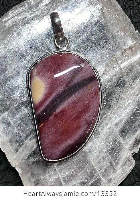 Sunset Mookaite Moukaite Jasper Pendant Crystal Stone Jewelry - #q1m0WgZF9io-5