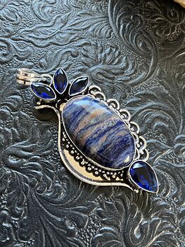 Sunset Sodalite Crystal Stone Jewelry Pendant #9f1dRHPJUW4