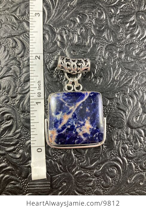 Sunset Sodalite Crystal Stone Jewelry Pendant - #24v91E79UAk-5
