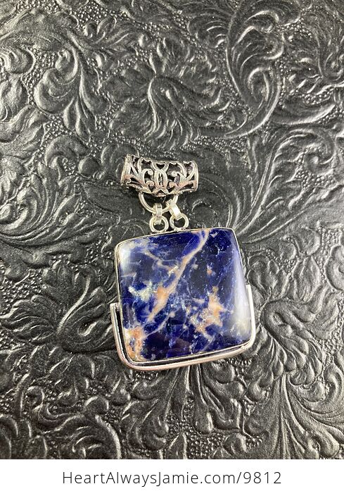 Sunset Sodalite Crystal Stone Jewelry Pendant - #24v91E79UAk-4