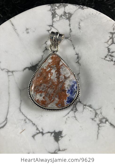 Sunset Sodalite Crystal Stone Jewelry Pendant - #EsUvsaLxnDw-2