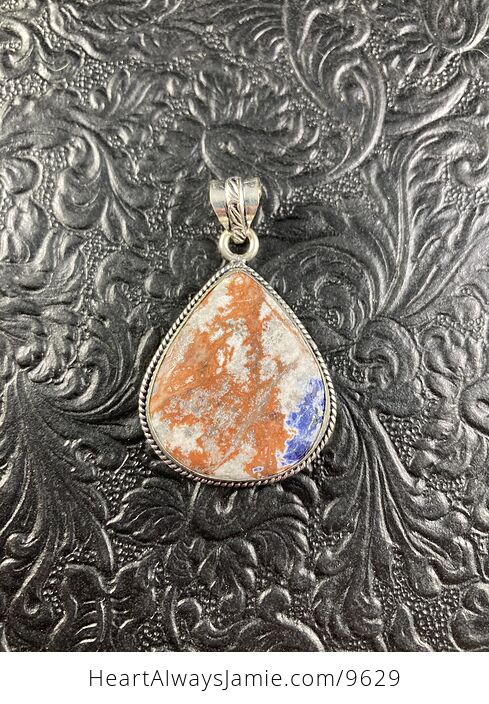 Sunset Sodalite Crystal Stone Jewelry Pendant - #EsUvsaLxnDw-1