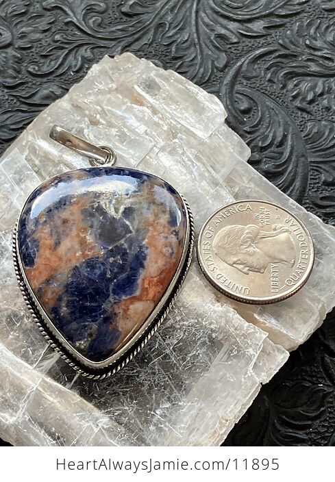 Sunset Sodalite Crystal Stone Jewelry Pendant - #TZ8FpIZcVrs-6
