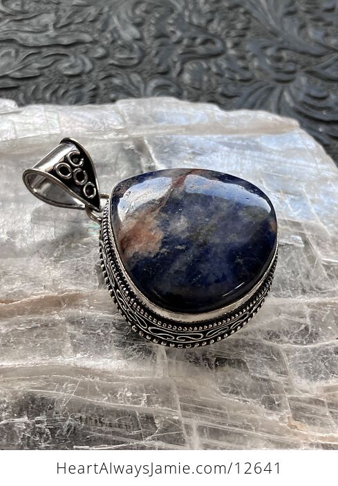 Sunset Sodalite Pendant Vintage Styled Crystal Stone Jewelry - #tN8i0bUBdNM-7