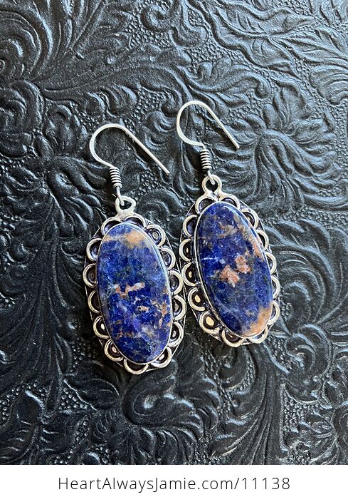 Sunset Sodalite Stone Crystal Jewelry Earrings - #4KIchPR9vGM-1