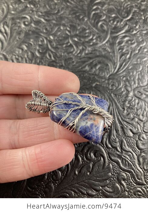 Sunset Sodalite Tree of Life Wire Wrapped Crystal Stone Jewelry Pendant - #zz4Hvvq56og-2