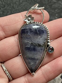 Sunstone in Iolite and Faceted Gem Pendant Crystal Stone Jewelry #AWgxSbdcBLU