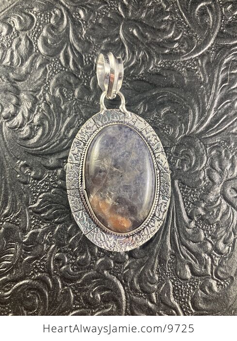 Sunstone in Iolite Crystal Stone Jewelry Pendant - #OPkUduxVhU8-1