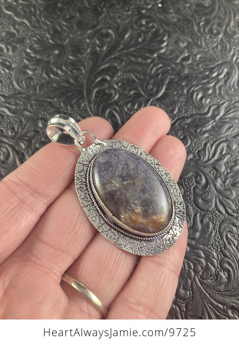 Sunstone in Iolite Crystal Stone Jewelry Pendant - #OPkUduxVhU8-3