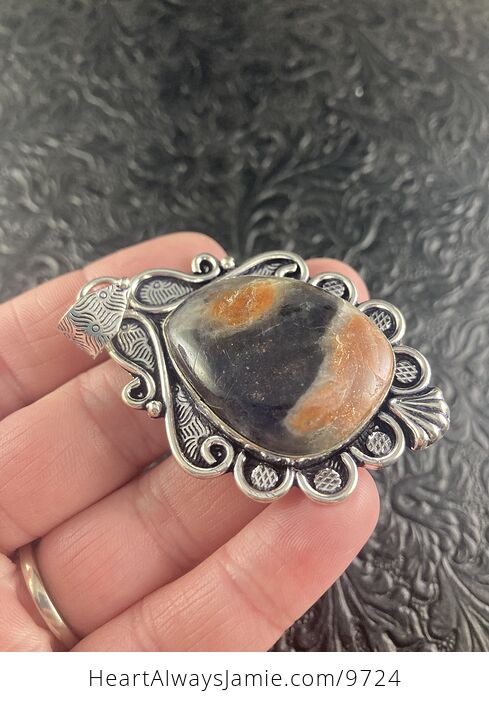 Sunstone in Iolite Crystal Stone Jewelry Pendant - #Sj3RcvEvsNA-3