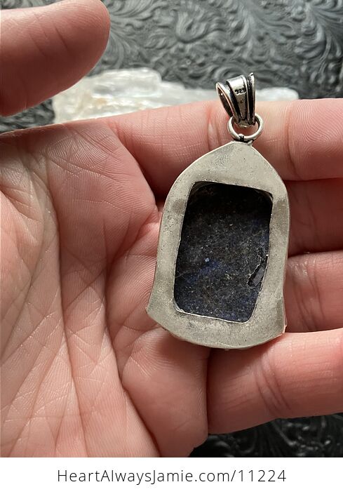 Sunstone in Purple Iolite Crystal Stone Jewelry Pendant - #xQ5WgBEcEwE-4